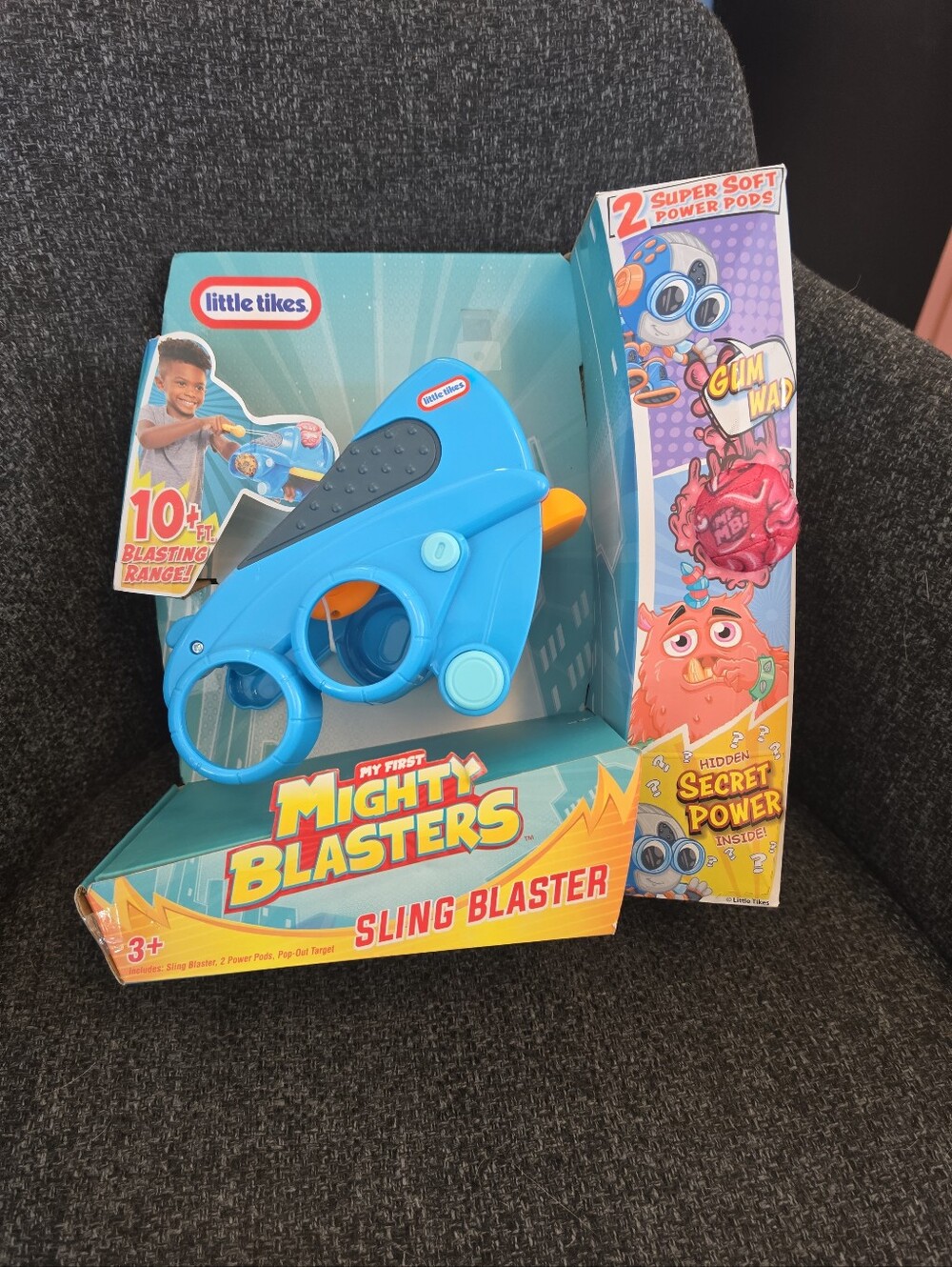 NWT Little Tikes My First Mighty Blaster Sling Blaster 2 Soft Power Pods Gum Wad